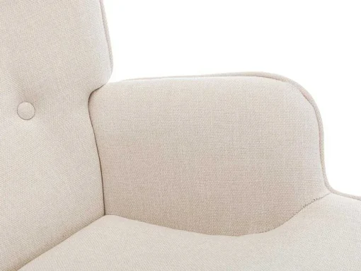 Schommelstoel Van Beige Gechineerde Stof Elmina Ii