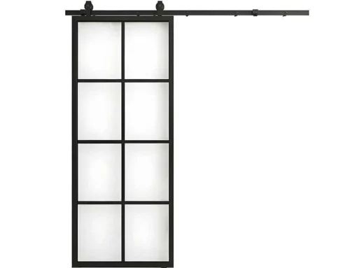 Schuifdeur Wilden - H205 X L83 Cm - Aluminium En Gehard Glas