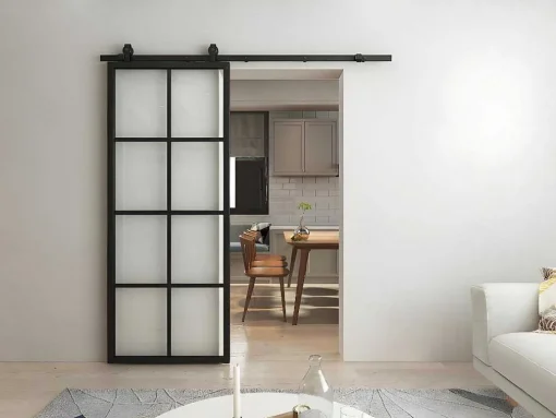 Schuifdeur Wilden - H205 X L83 Cm - Aluminium En Gehard Glas