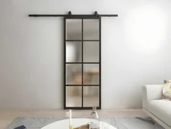 Schuifdeur Wilden - H205 X L83 Cm - Aluminium En Gehard Glas