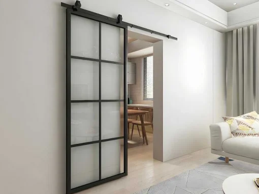 Schuifdeur Wilden - H205 X L83 Cm - Aluminium En Gehard Glas