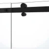 Schuifdouchedeur Met Wieltjes Mat Zwart Industriele Stijl - 120 X 195 Cm - Anakao