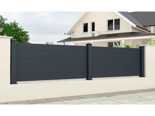 Schutting L189 X H78 Cm In Antraciet Aluminium - Otavio