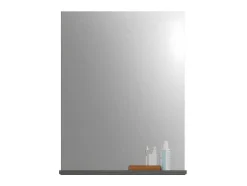 Scout Spiegel Bad 60Cm 1 Plank Hoog Glans Wit,Rookkleurig.