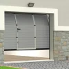 Sectionale Garagedeur Met Groefeffect Centrale Deur Grijs Met Somfy Motor - Noria