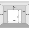 Sectionale Garagedeur Met Glad Effect Met Centrale Witte Loopdeur En Somfy Motor - Lavega
