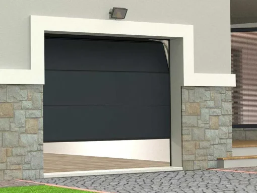 Sectionale Garagedeur Met Houteffect En Somfy Motor - Prieta