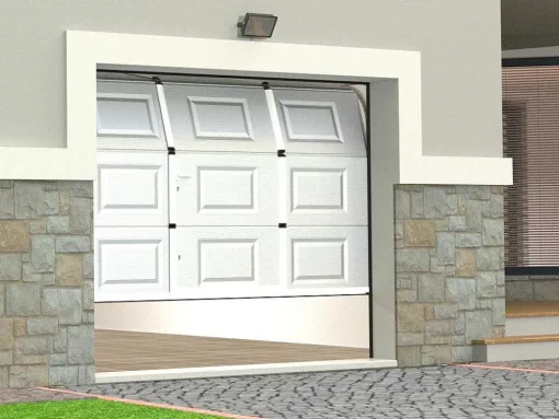 Sectionale Garagedeur Met Somfy Motor Cassette Centrale Deur Wit - Caopas