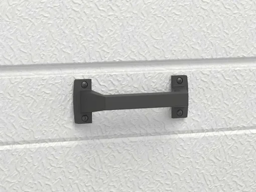 Sectionale Garagedeur Met Glad Effect Met Centrale Witte Loopdeur En Somfy Motor - Lavega