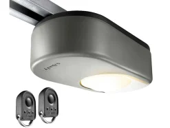 Sectionale Garagedeur Met Groefeffect Centrale Deur Grijs Met Somfy Motor - Noria