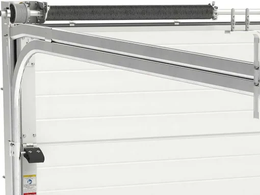 Sectionale Garagedeur Met Groefeffect Centrale Deur Grijs Met Somfy Motor - Noria