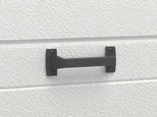 Sectionale Garagedeur Met Glad Effect En Centrale Loopdeur In Antraciet Met Somfy Motor - Lavega