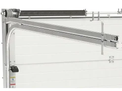 Sectionale Garagedeur Met Gegroefd Effect En Centrale Loopdeur - Antraciet - Met Somfy-Motor - Noria