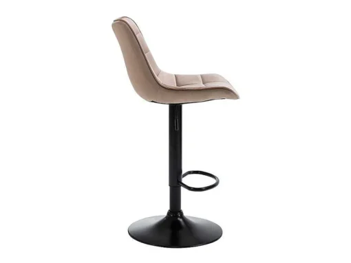Set Van 2 Barkrukken Lima Ii - Fluweel & Metaal - Beige