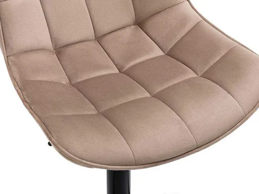 Set Van 2 Barkrukken Lima Ii - Fluweel & Metaal - Beige