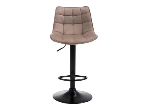 Set Van 2 Barkrukken Lima Ii - Fluweel & Metaal - Beige
