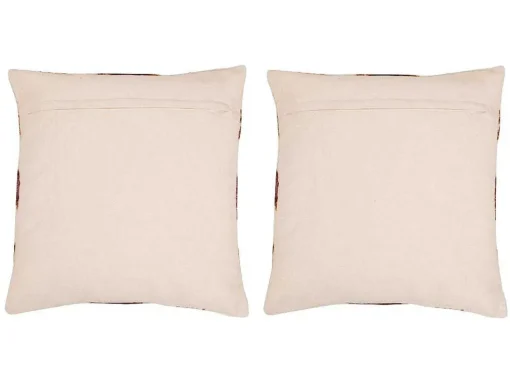 Set Van 2 Getufte En Bedrukte Kussens - 45 X 45 Cm - Katoen - Meerdere Kleuren - Magna