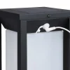 Set Van 2 Led-Buitenwandlampen Op Zonne-Energie - L. 15 X H. 30 Cm - Metaal - Zwart - Fozzano