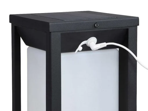 Set Van 2 Led-Buitenwandlampen Op Zonne-Energie - L. 15 X H. 30 Cm - Metaal - Zwart - Fozzano