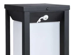Set Van 2 Led-Buitenwandlampen Op Zonne-Energie - L. 15 X H. 30 Cm - Metaal - Zwart - Fozzano