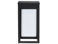 Set Van 2 Led-Buitenwandlampen Op Zonne-Energie - L. 15 X H. 30 Cm - Metaal - Zwart - Fozzano