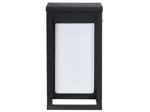 Set Van 2 Led-Buitenwandlampen Op Zonne-Energie - L. 15 X H. 30 Cm - Metaal - Zwart - Fozzano
