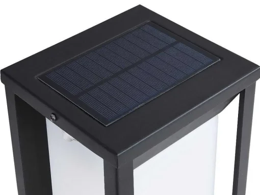 Set Van 2 Led-Buitenwandlampen Op Zonne-Energie - L. 15 X H. 30 Cm - Metaal - Zwart - Fozzano