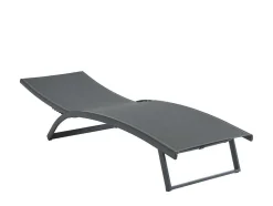 Set Van 2 Ligstoelen Met Verschillende Standen Van Aluminium En Textileen - Antraciet - Saranda Van Mylia