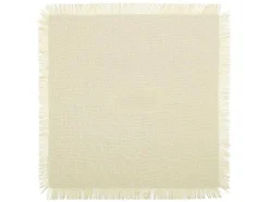 Set Van 4 Servetten Met Franje - Katoen - 45 X 45 Cm - Beige - Pola