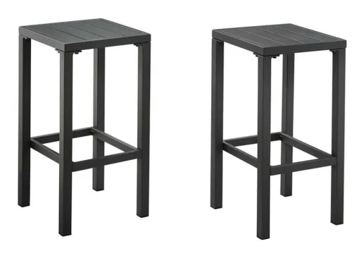 Set Van 2 Tuinbarkrukken Van Aluminium - Antraciet - Walpole Van Mylia
