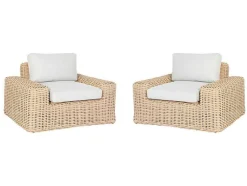 Set Van 2 Tuinstoelen Obidos Van Gevlochten Hars