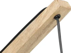 Set Van 2 Wandlampen Met Scandinavische Stijl - D35 X H48 Cm - Hout En Stof - Naturel En Beige - Paliana