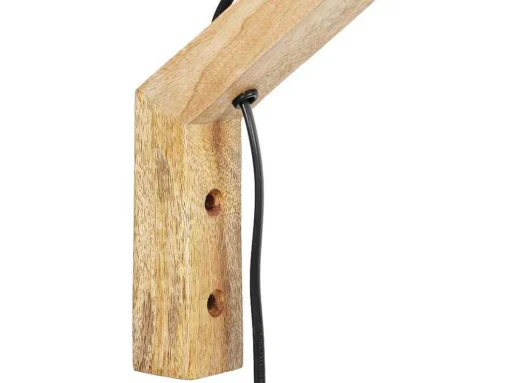 Set Van 2 Wandlampen Met Scandinavische Stijl - D35 X H48 Cm - Hout En Stof - Naturel En Beige - Paliana