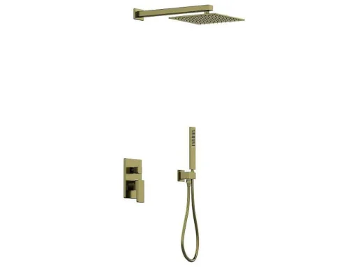 Set Van Inbouwdouche Met Mechanische Mengkraan - Goud Met Satijnafwerking - Tocantis