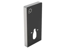 Set Voor Hang-Wc Van Glanzend Zwart Keramiek Met Decoratief Voorwandsysteem - Clemona