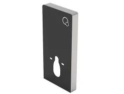 Set Voor Hang-Wc Van Glanzend Zwart Keramiek Met Decoratief Voorwandsysteem - Clemona