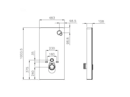 Set Voor Hang-Wc Van Wit Keramiek Met Decoratief Voorwandsysteem - Huro Ii