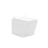 Set Voor Witte Hang-Wc Met Voorwandsysteem En Chroomkleurige Ronde Bedieningsplaat - Clemona