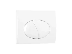 Set Voor Witte Hang-Wc Met Voorwandsysteem En Chroomkleurige Ovalen Bedieningsplaat - Clemona