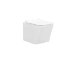 Set Voor Witte Hang-Wc Met Voorwandsysteem En Witte Ronde Bedieningsplaat - Clemona