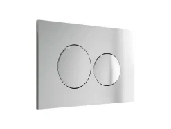 Set Voor Witte Hang-Wc Met Voorwandsysteem En Chroomkleurige Ronde Bedieningsplaat - Clemona