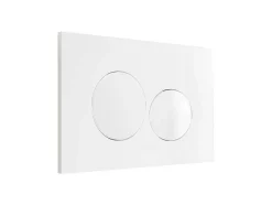 Set Voor Witte Hang-Wc Met Voorwandsysteem En Witte Ronde Bedieningsplaat - Clemona