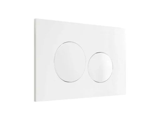 Set Voor Witte Hang-Wc Met Voorwandsysteem En Witte Ronde Bedieningsplaat - Clemona