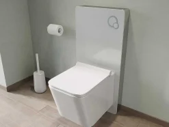 Set Voor Witte Hang-Wc Met Decoratief Voorwandsysteem - Clemona
