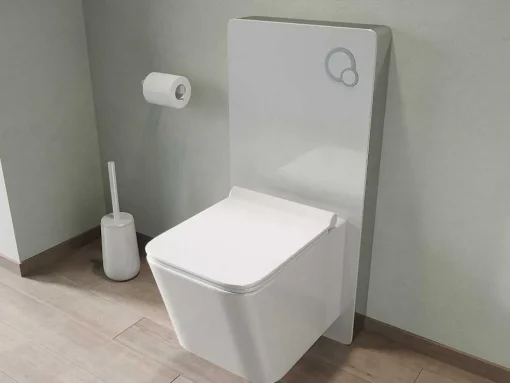 Set Voor Witte Hang-Wc Met Decoratief Voorwandsysteem - Clemona