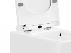 Set Voor Witte Hang-Wc Met Voorwandsysteem En Witte Ronde Bedieningsplaat - Clemona