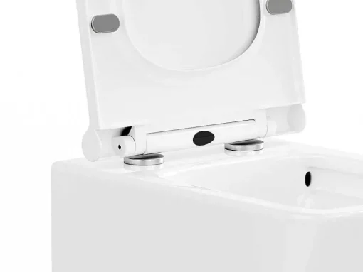 Set Voor Witte Hang-Wc Met Voorwandsysteem En Witte Ronde Bedieningsplaat - Clemona