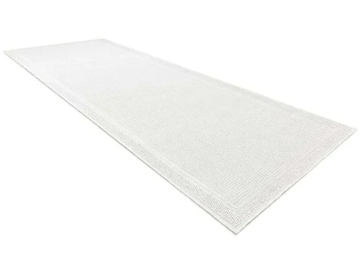 Sisal Tapijt, Loper Timo 5979 Buitenshuis Kader Wit 80X300 Cm