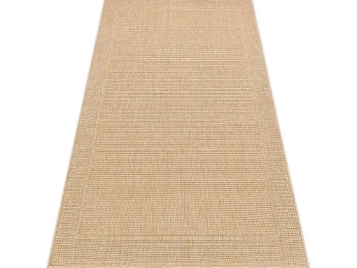 Sisal Tapijt Timo 5979 Buitenshuis Kader Donker Beige 240X330 Cm