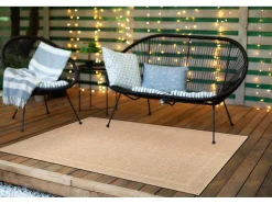 Sisal Tapijt Timo 5979 Buitenshuis Kader Donker Beige 240X330 Cm